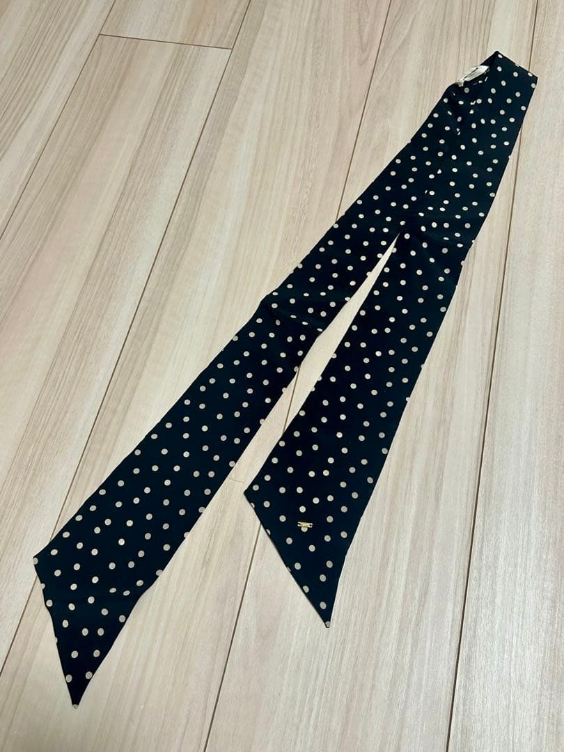 サンローランパリ 15SS AW ポルカドット ラヴァリエール シルク エディ期