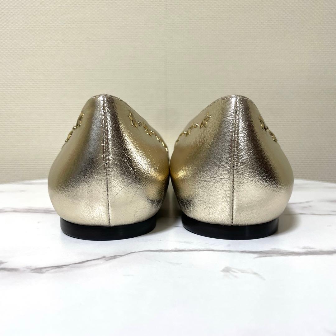 80%OFF‼️8/24まで!新品JIMMY CHOO 38.5ALINAゴールド