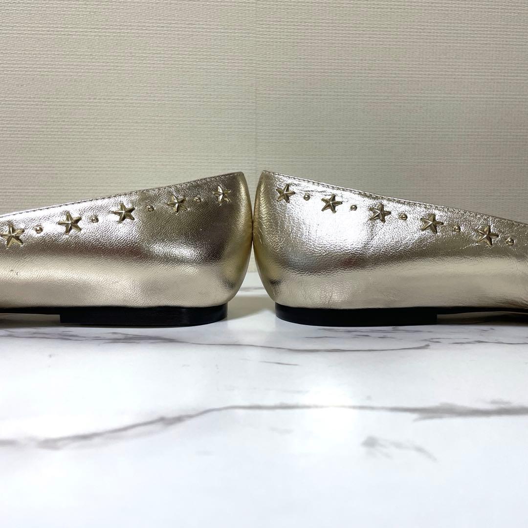 80%OFF‼️8/24まで!新品JIMMY CHOO 38.5ALINAゴールド