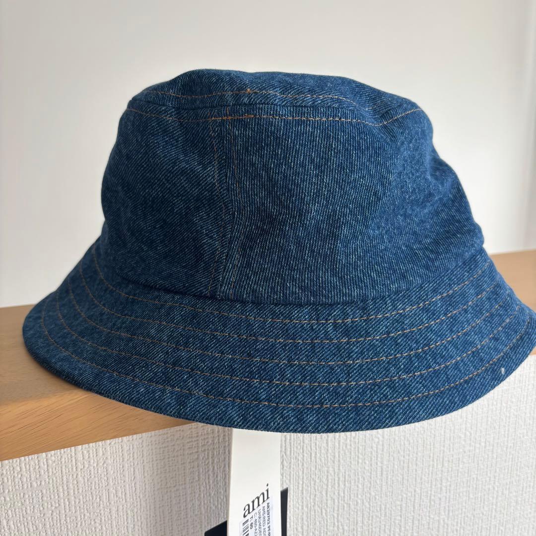 新品　アミパリス　デニムバケットハット ロゴ