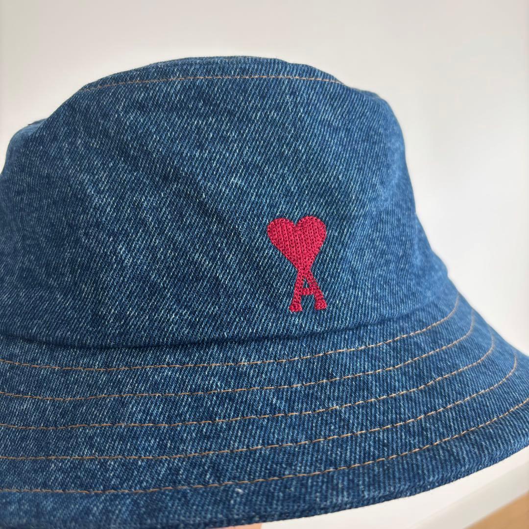 新品　アミパリス　デニムバケットハット ロゴ