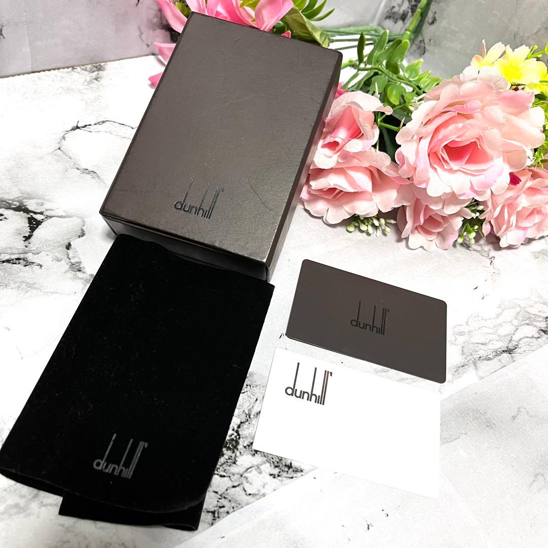 【極美品】ダンヒル 名刺入れ カードケース パスケース 本革 ブラウン