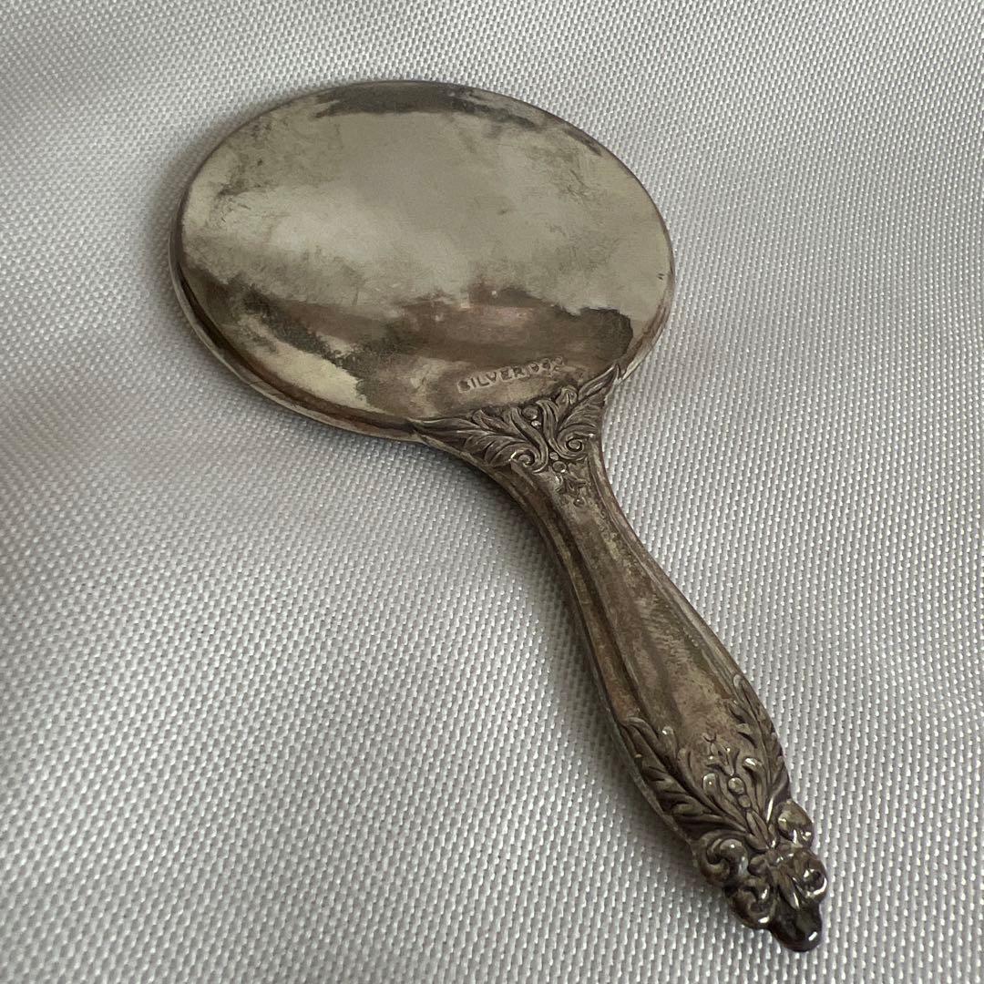アンティーク　ハンドミラー　SILVER刻印