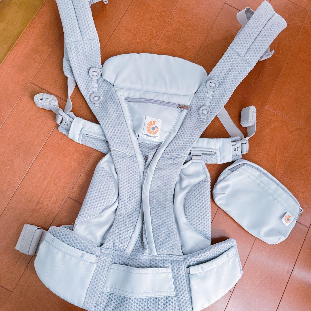ergobaby エルゴ　オムニブリーズ 抱っこ紐　パールグレー　ポーチ付き