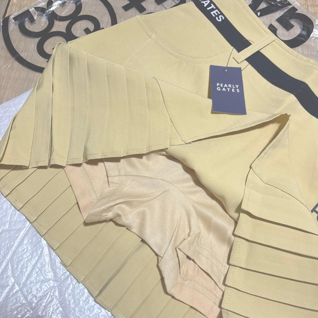 PEARLY GATES プリーツスカート ベージュ