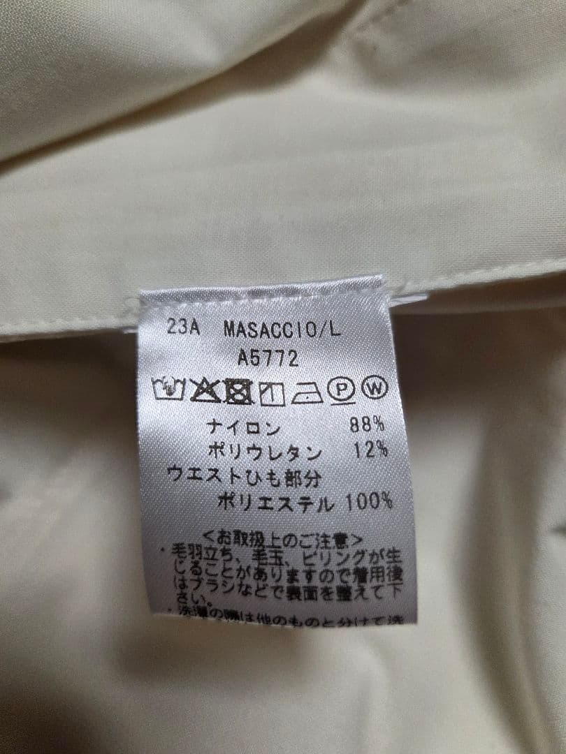 【新品】ジャブスアルキヴィオ　MASACCIO　ナイロンツイル　白　48　春秋冬
