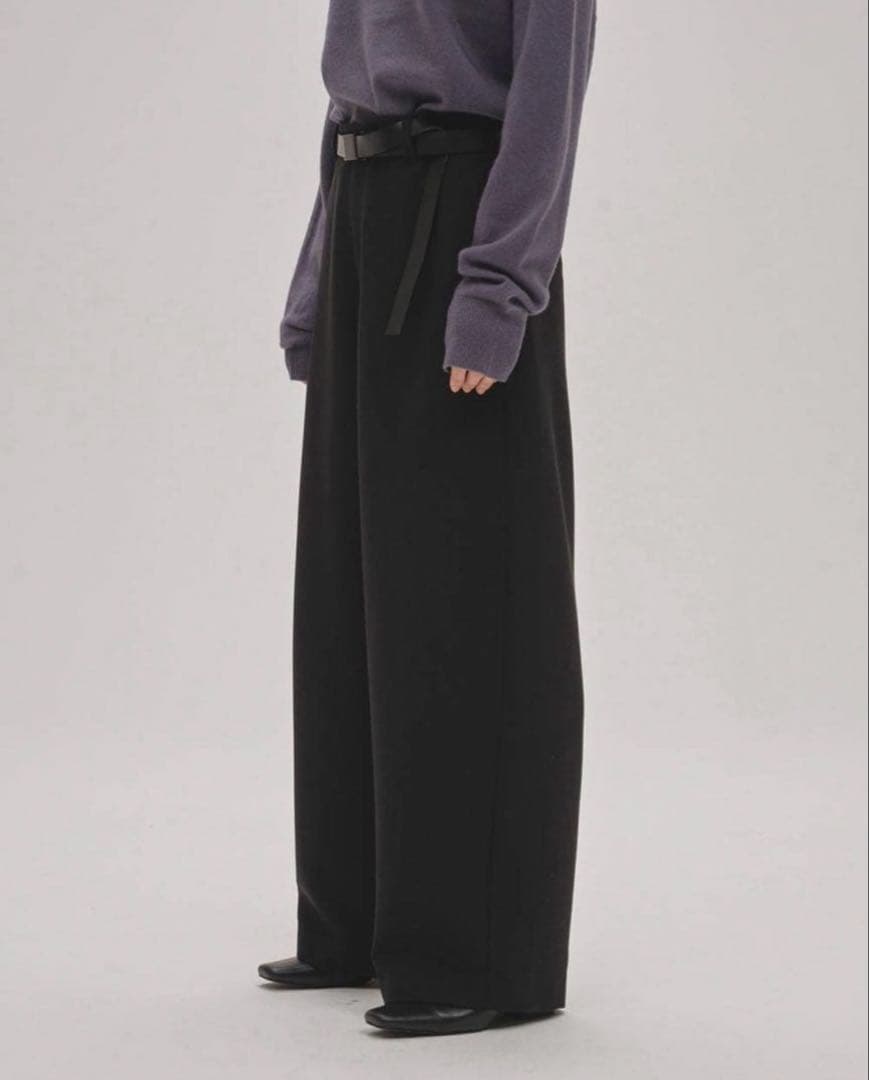 todayful Wide Cocoon Trousers ブラック　38