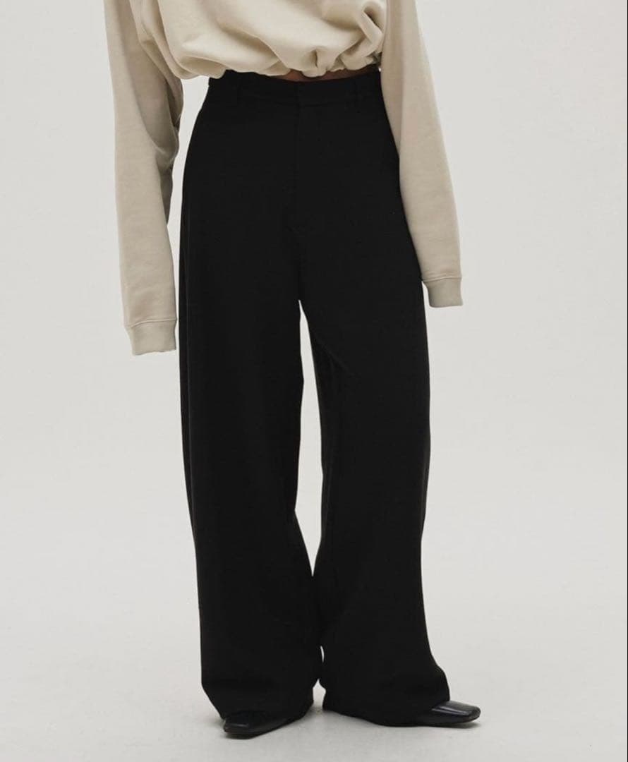 todayful Wide Cocoon Trousers ブラック　38