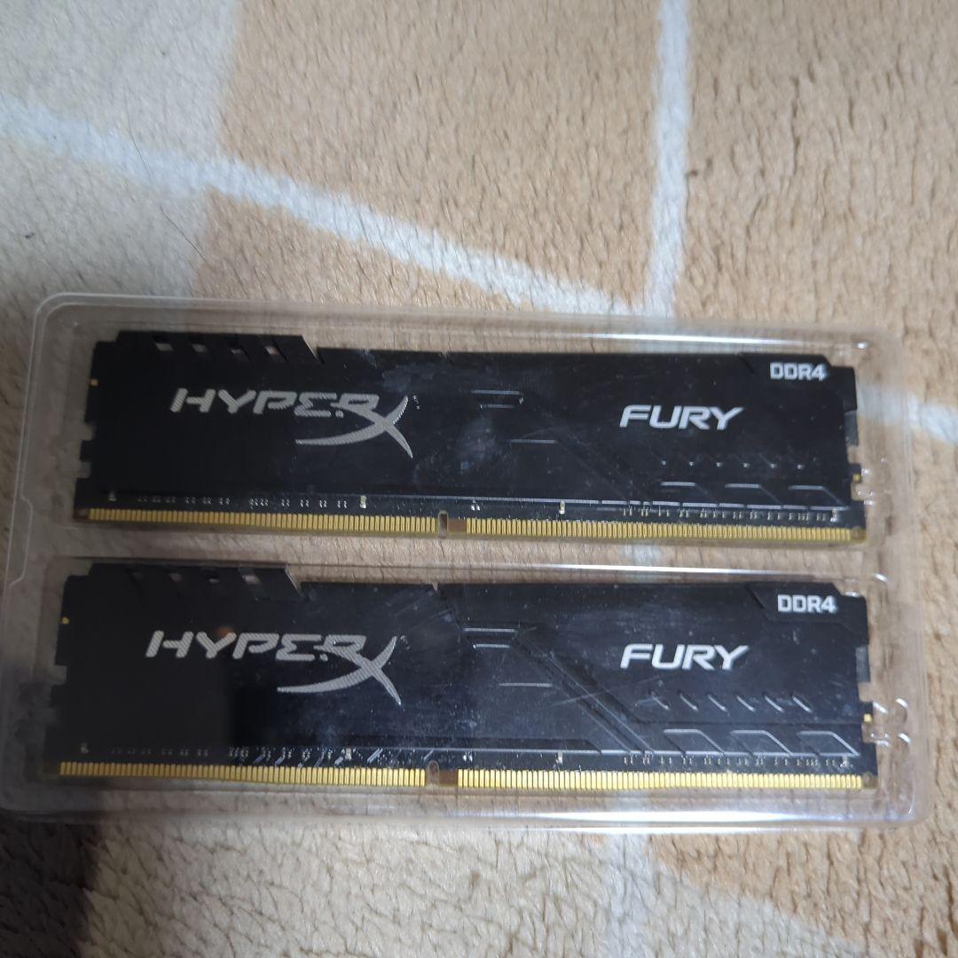 ジャンクHyperX FURY DDR4メモリー 2枚セット 32GB 16x2