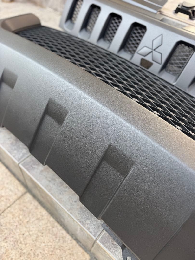 デリカd5 前期　バンパーエクステンション　本物ラプターライナー塗装