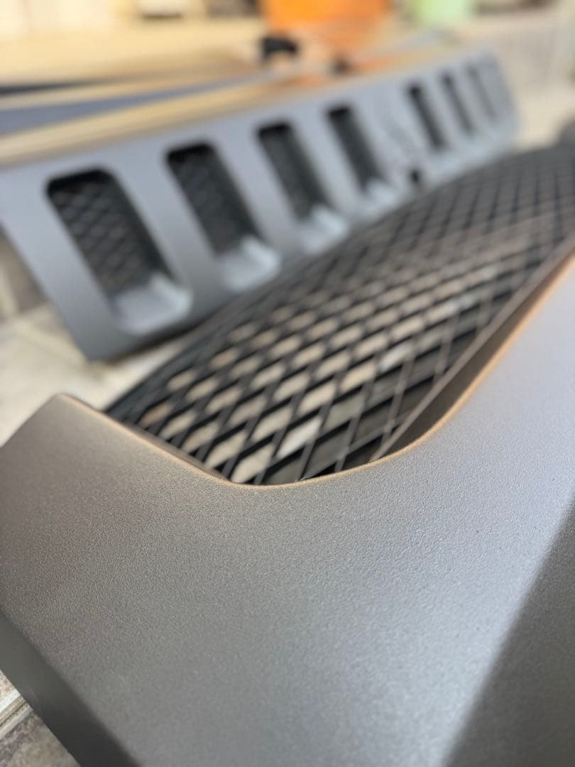 デリカd5 前期　バンパーエクステンション　本物ラプターライナー塗装