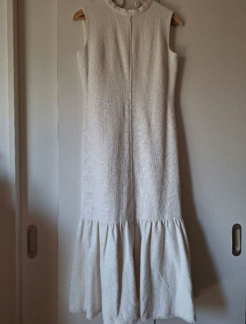 t*※様 anuans　ツイードティアードワンピース　アイボリー　M