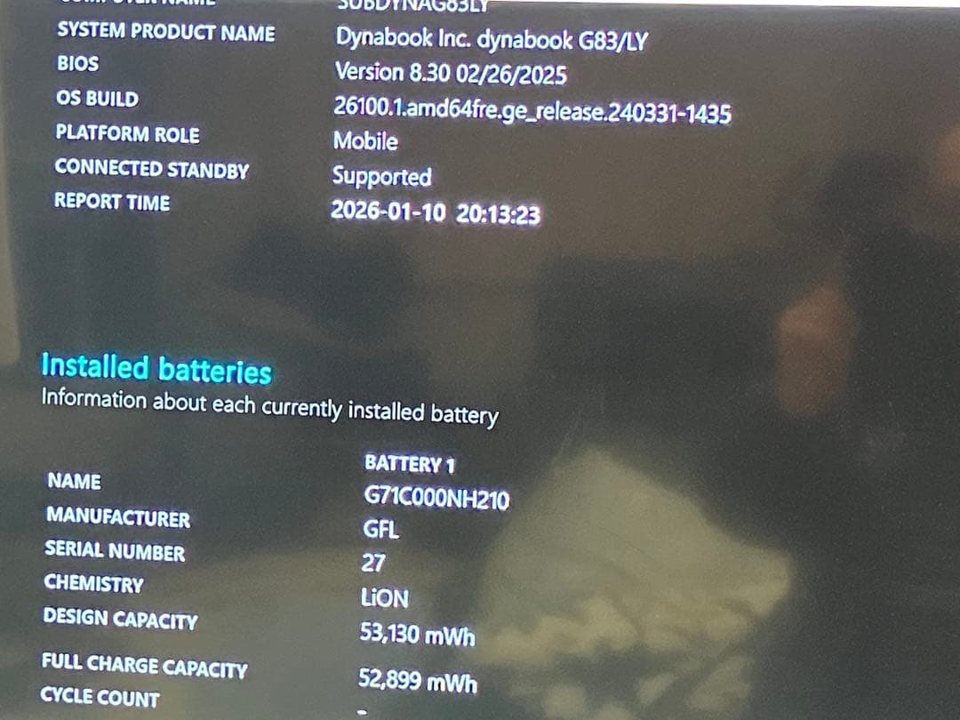 dynabook G83/LY 13世代i7 メモリ32GB SSD 512G