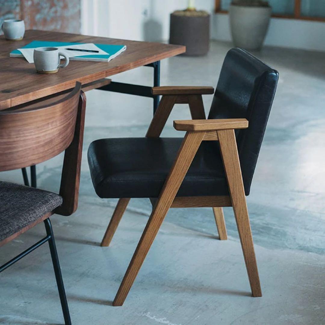 unico DALE アームチェア ダークブラウン