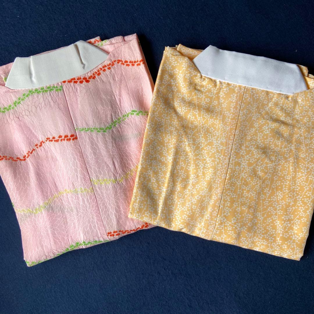 162 長襦袢ちりめん綸子錦紗14枚おまとめ売り材料正絹