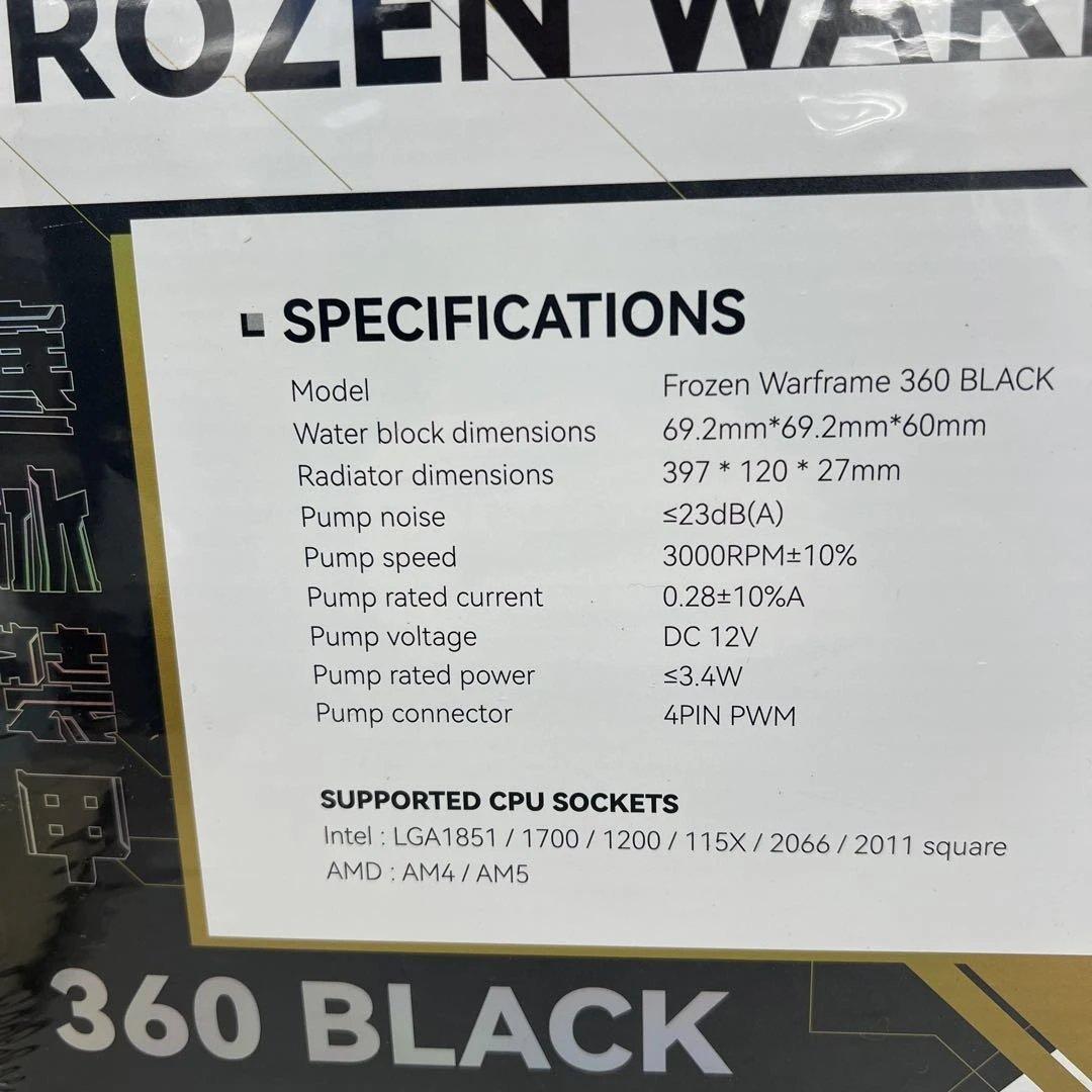 601495 Thermalright FW360ブラックCPU AIOクーラー