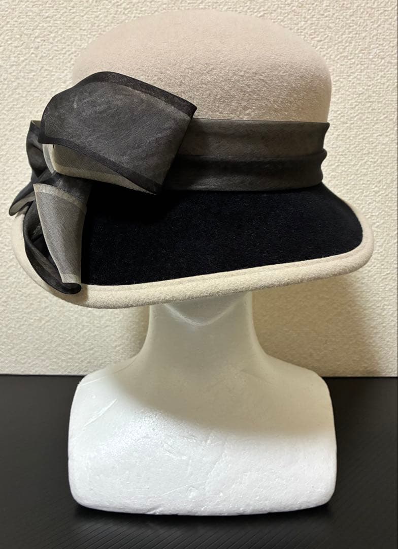 マキシン◆maxim◆ベージュ系×ブラック×リボンハット