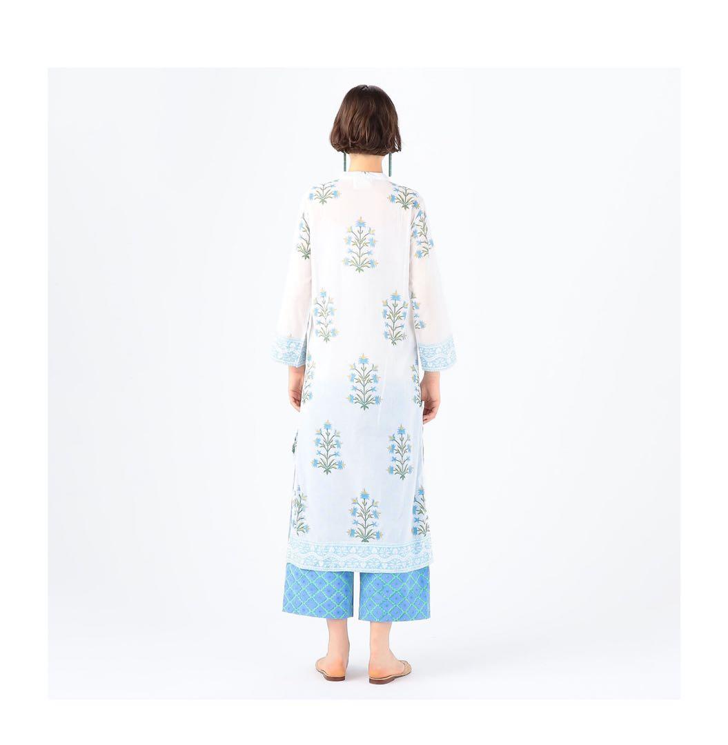 n*k様 sz blockprintsロンハーマンカフタンワンピース　Lサイズ