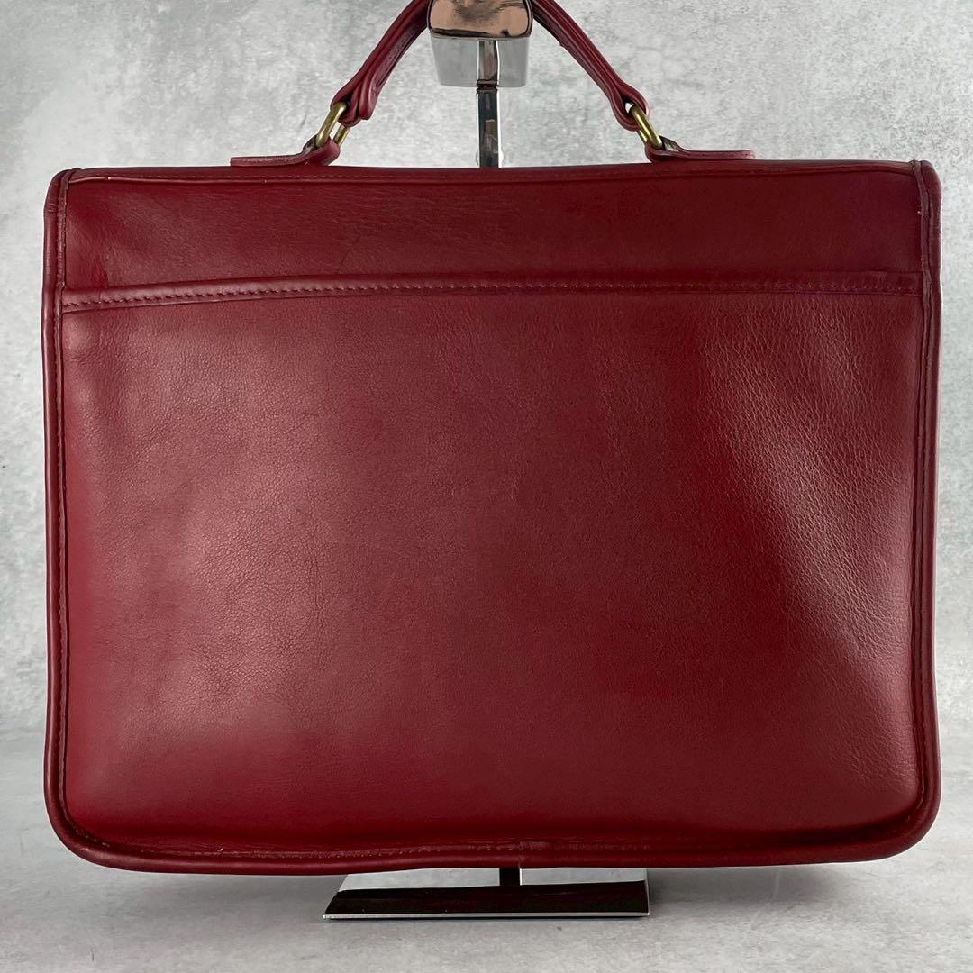 ✨稀少カラー✨美品✨オールドコーチ　ビジネスバッグ 2way ターンロック　赤