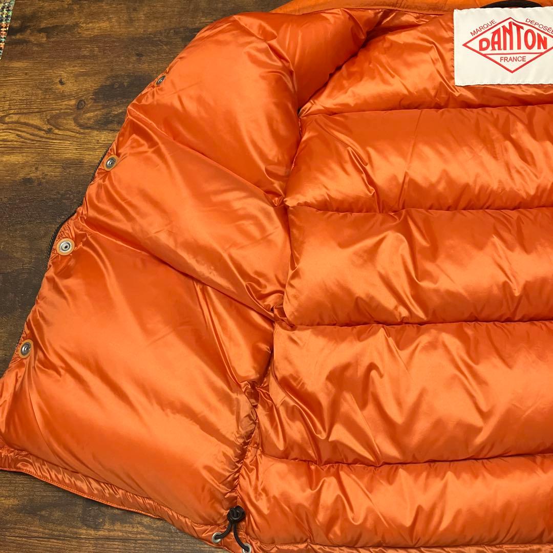 \"新品未使用\" DANTON ダントン ダウンベスト オレンジ サイズL