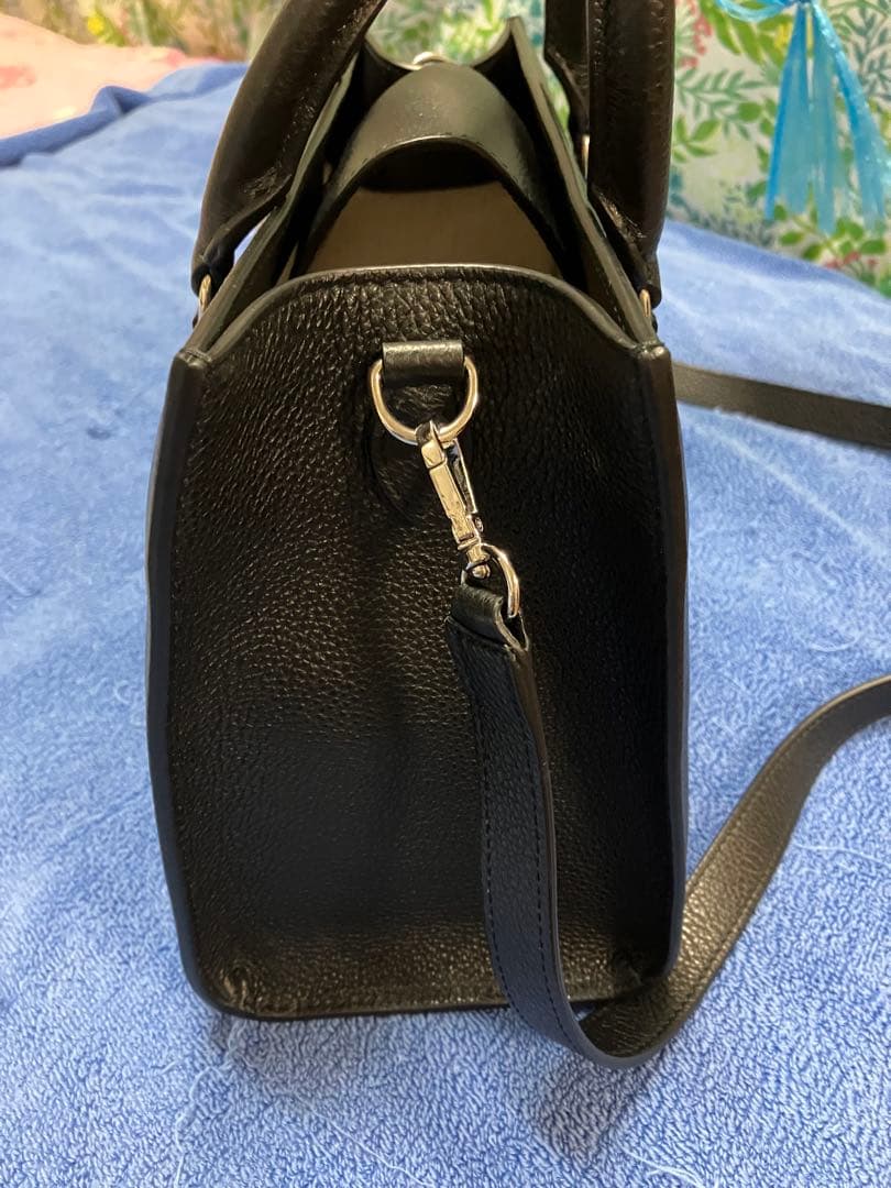 極美品Jimmy Choo ジミーチュウCHOO ロゴ ブラックバッグ