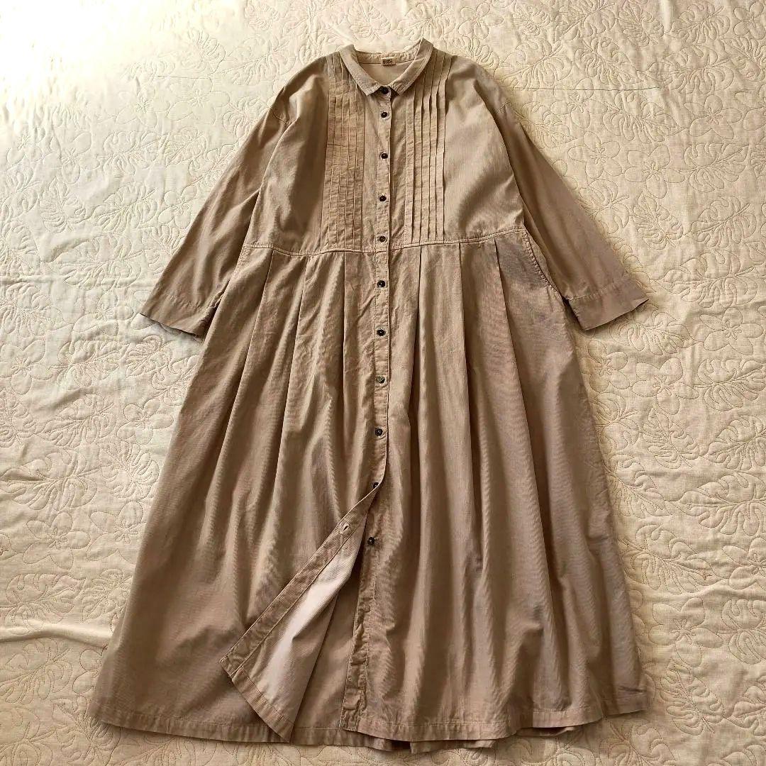 yuum様　2枚おまとめ【超美品】コーデュロイ　ピンタック　　ロングワンピース