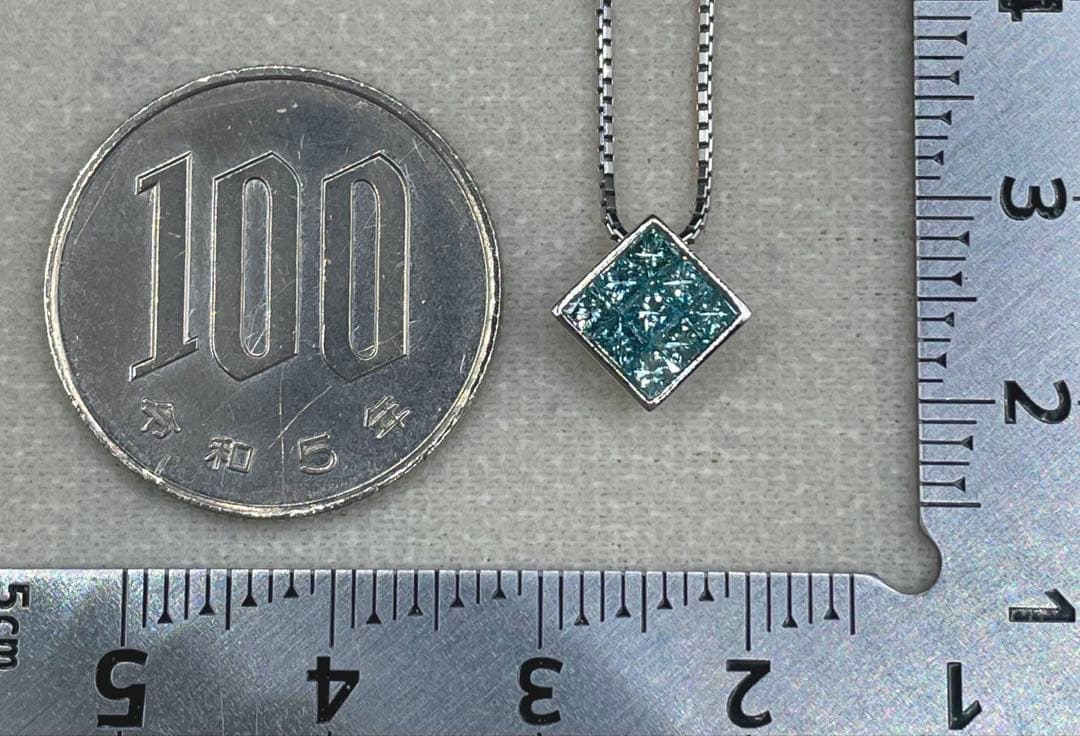 JA179★高級 ブルーダイヤモンド0.34ct pt950 ヘッド 鑑別付