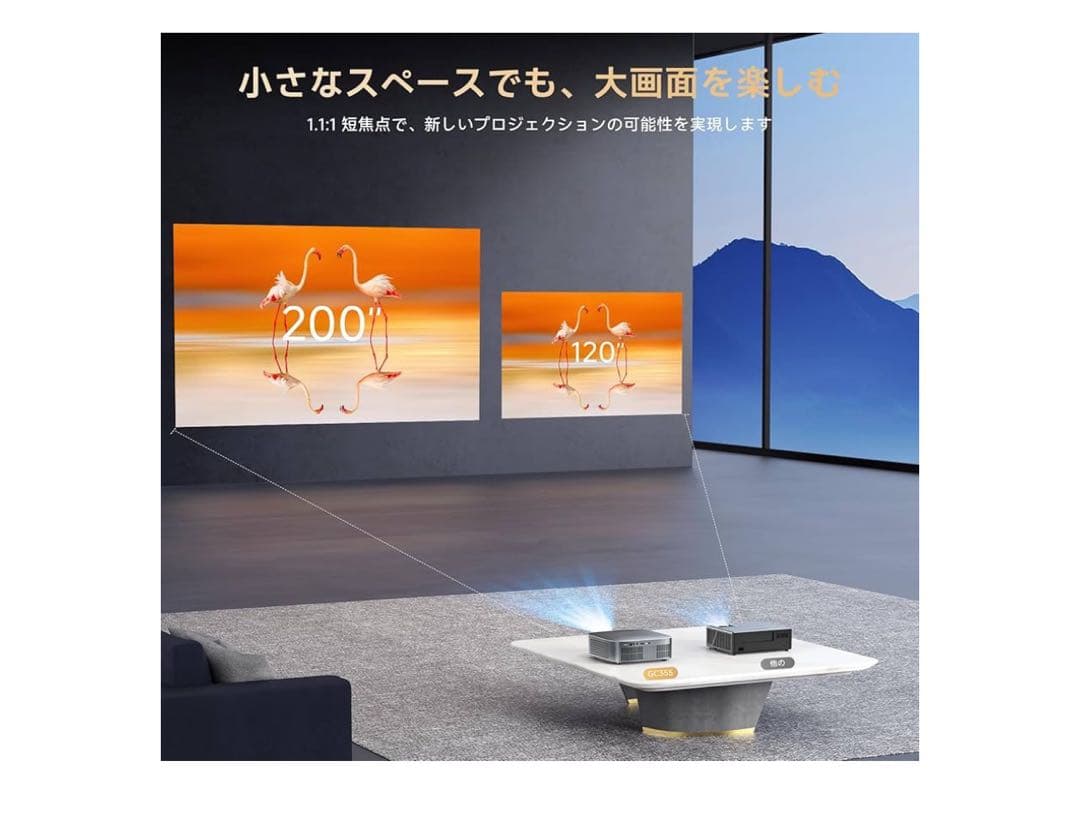 iSinbox プロジェクター TOFオートフォーカス 自動台形補正4K対応