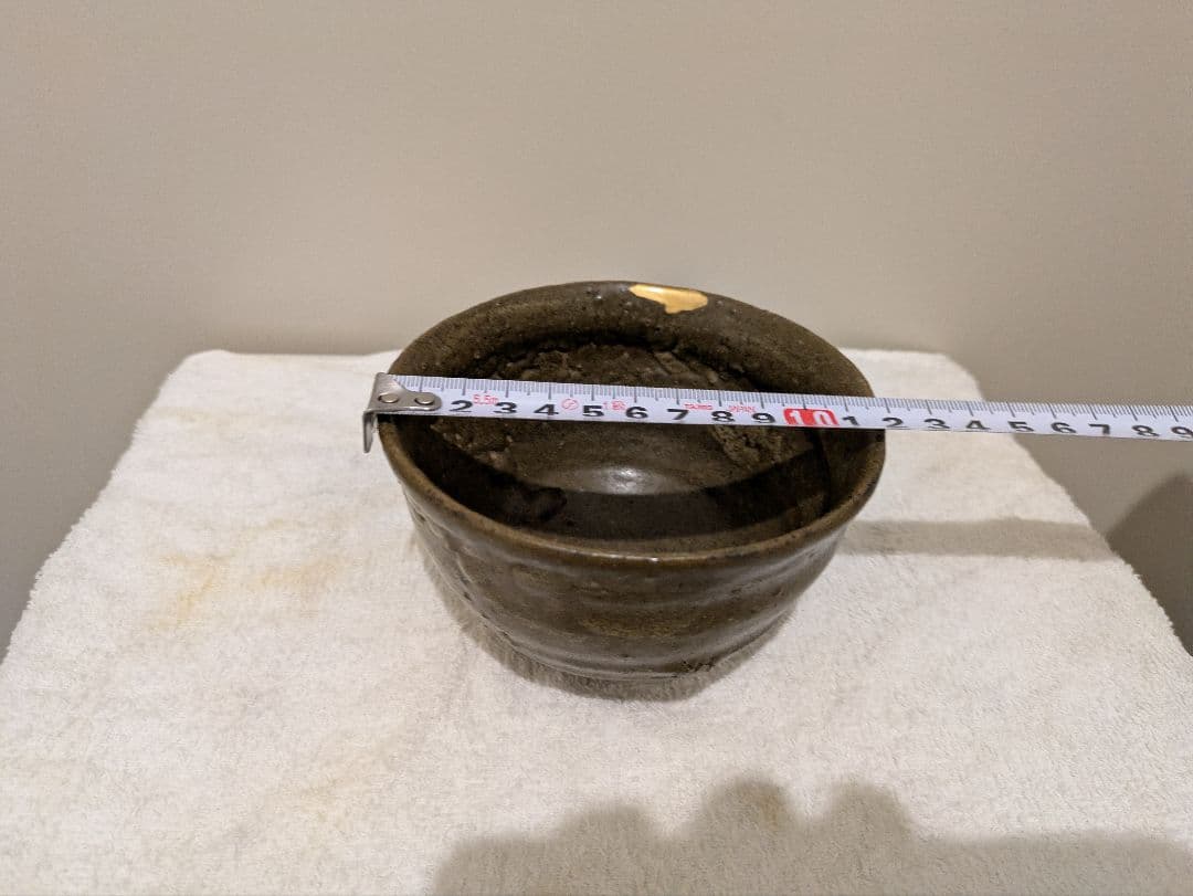 江戸時代　古唐津　三日月高台　茶碗　金直し　時代箱　唐津　時代物