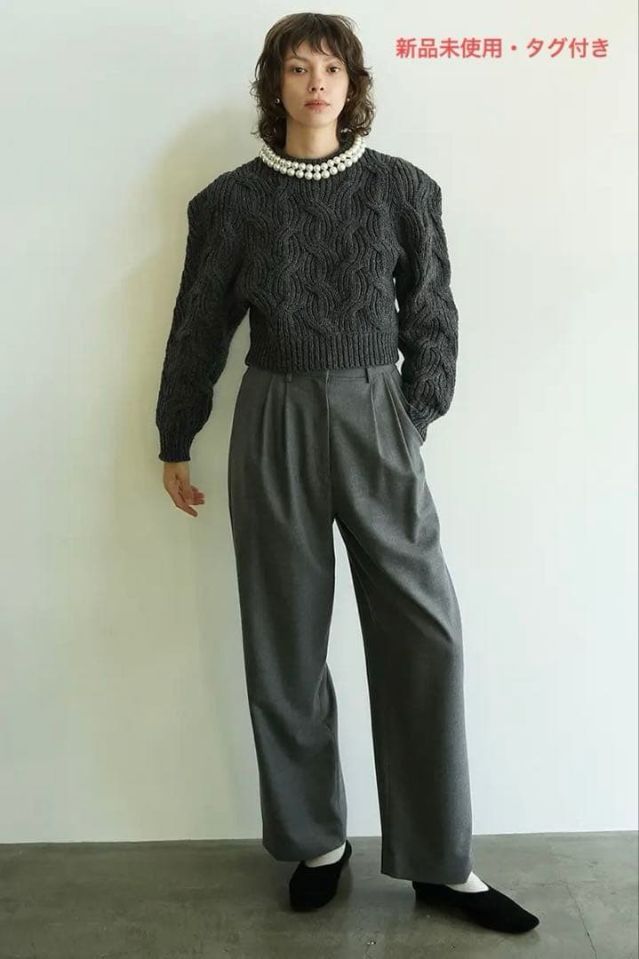 新品未使用＊CLANE WOOL BASIC TUCK PANTS サイズ1