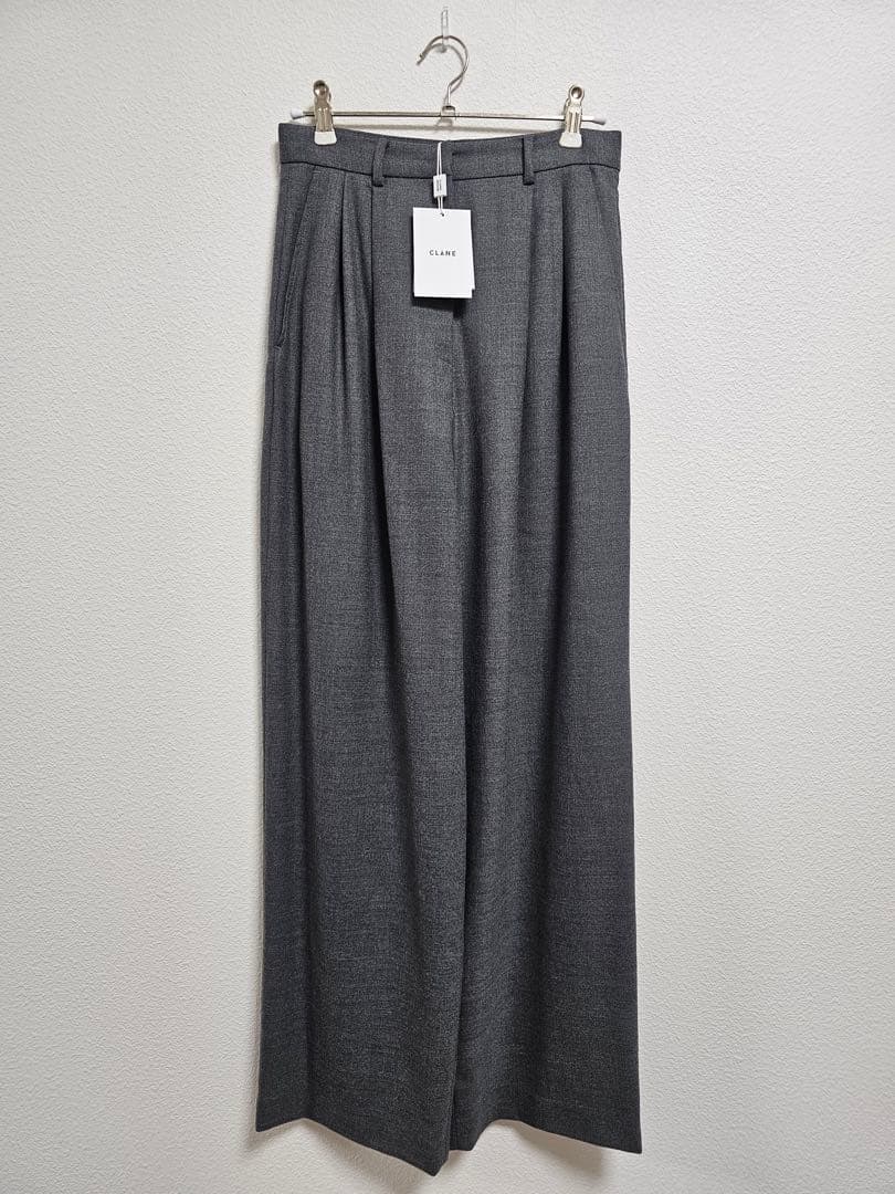 新品未使用＊CLANE WOOL BASIC TUCK PANTS サイズ1