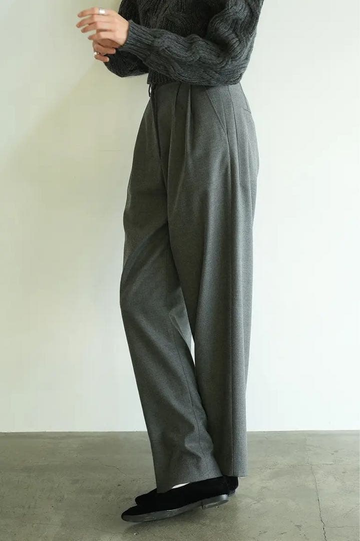 新品未使用＊CLANE WOOL BASIC TUCK PANTS サイズ1