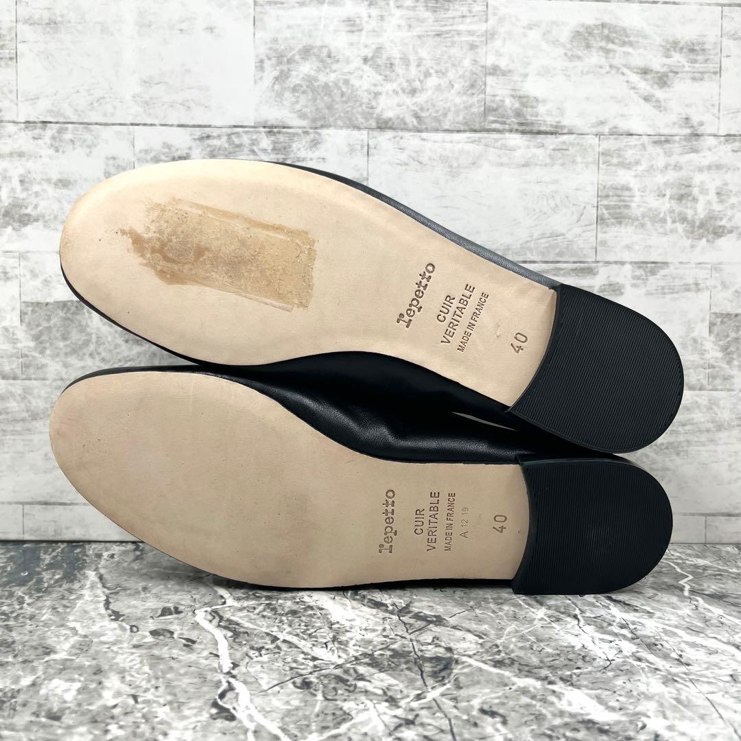 【極美品】 レペット マノン バレエシューズ 40 パンプス ブラック 別注