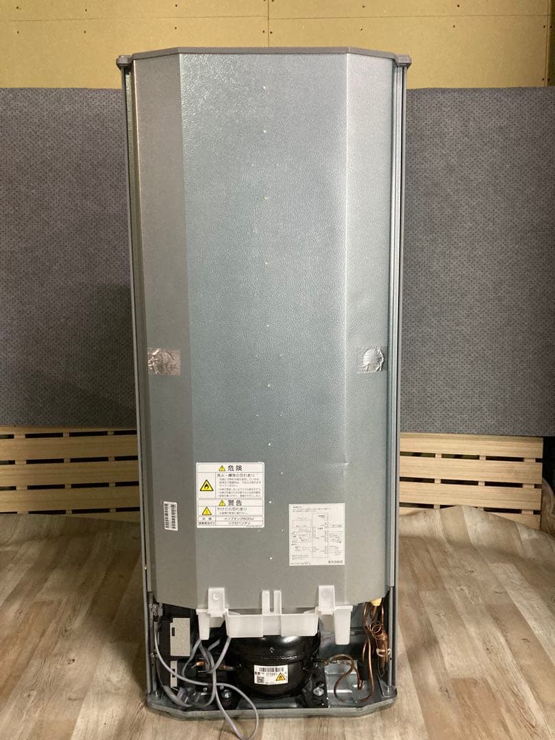 シルバー 2ドア冷蔵庫