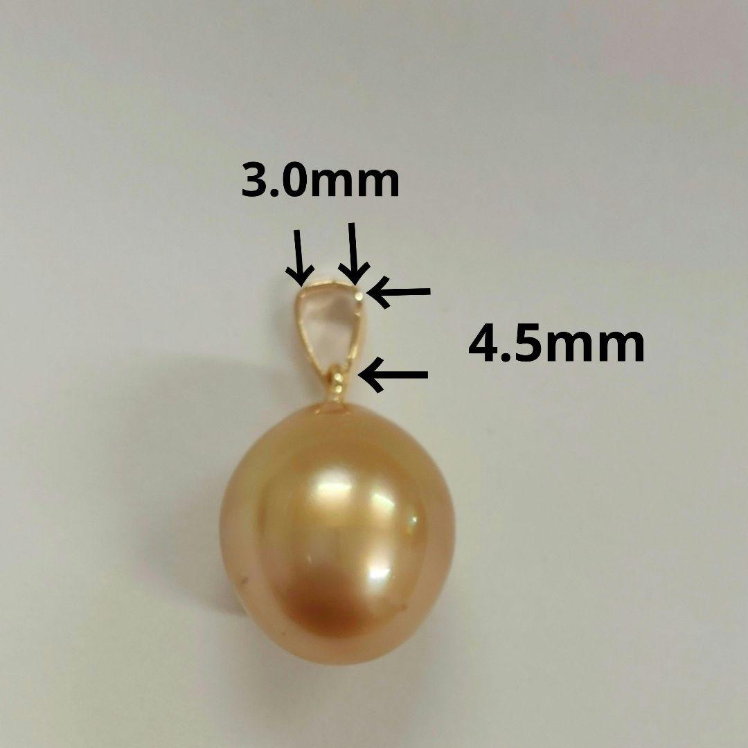 K18　18金　南洋ゴールドパールペンダントトップ　10.9mm　(新品)