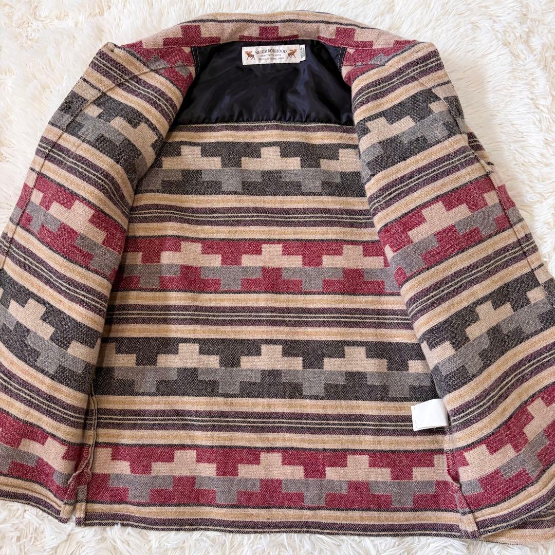 【美品】ネイバーフッド ネイティブ柄 オルテガコットンシャツジャケット M