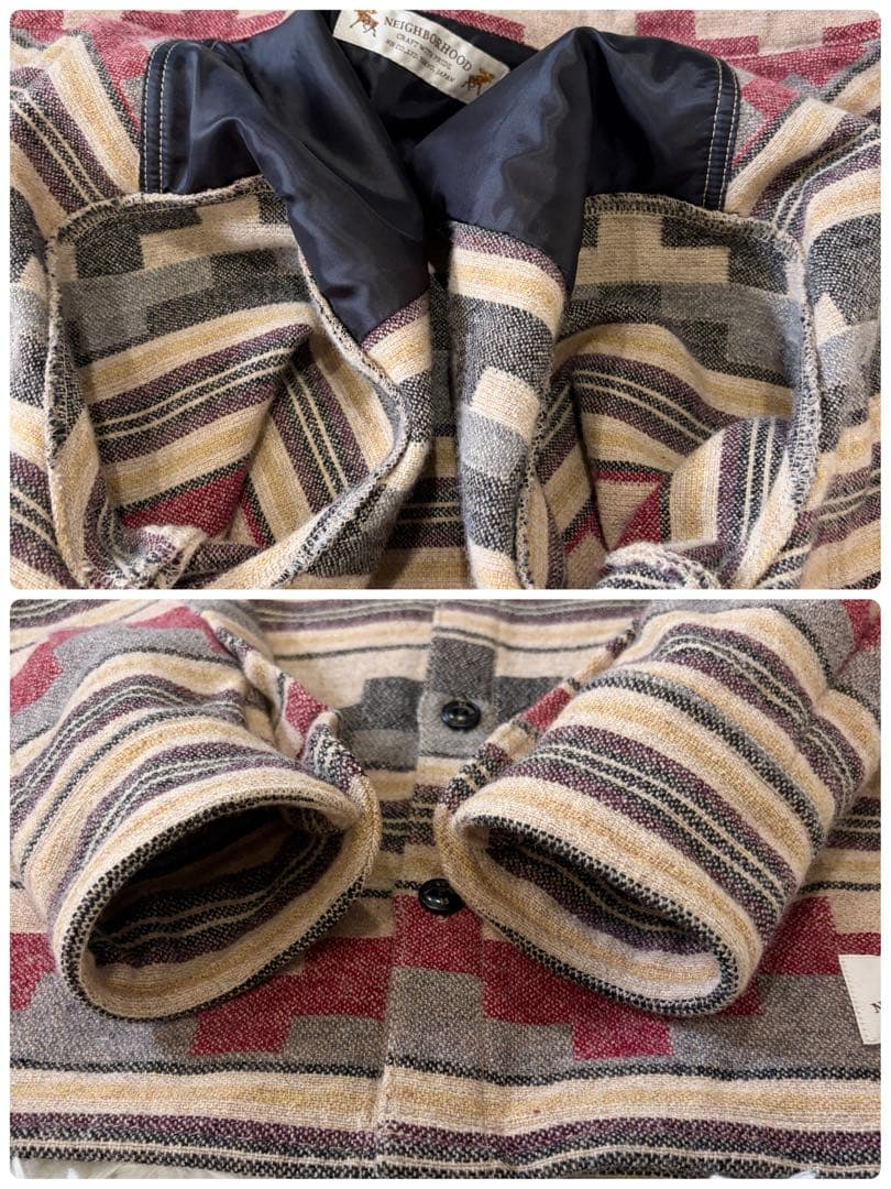 【美品】ネイバーフッド ネイティブ柄 オルテガコットンシャツジャケット M