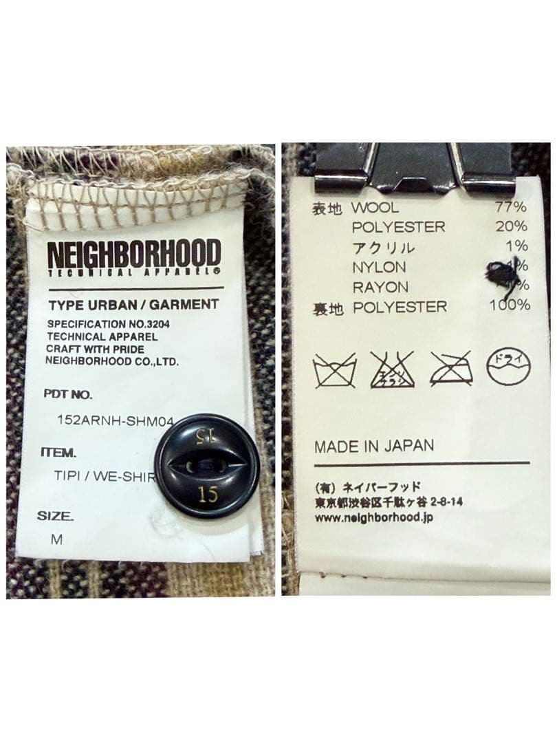 【美品】ネイバーフッド ネイティブ柄 オルテガコットンシャツジャケット M