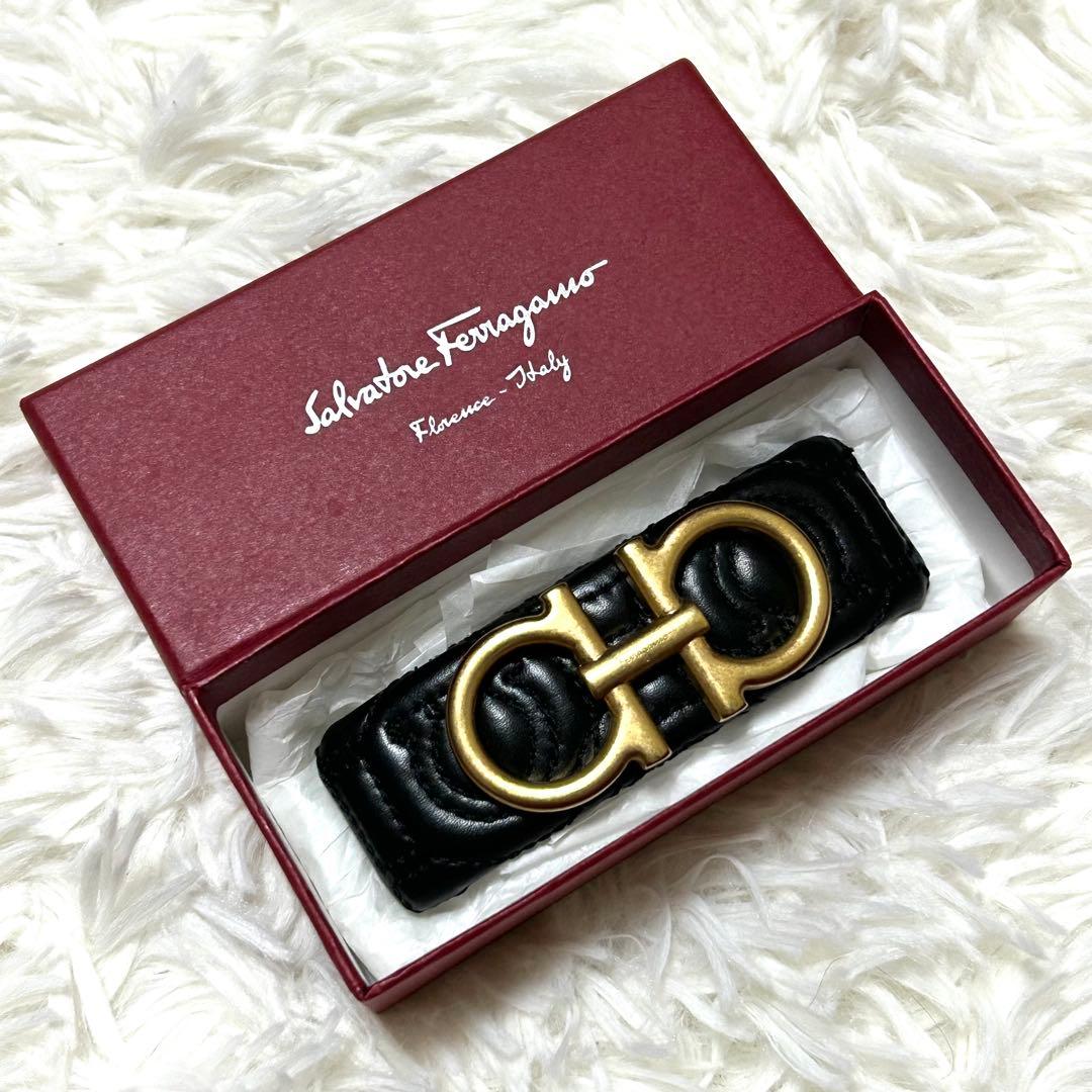 【極美品✨】箱付き！サルヴァトーレ フェラガモ バレッタ レザー ガンチーニ
