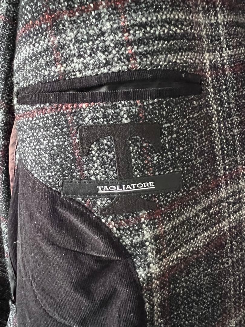 タリアトーレ　チェック柄 シングルジャケット　46サイズ