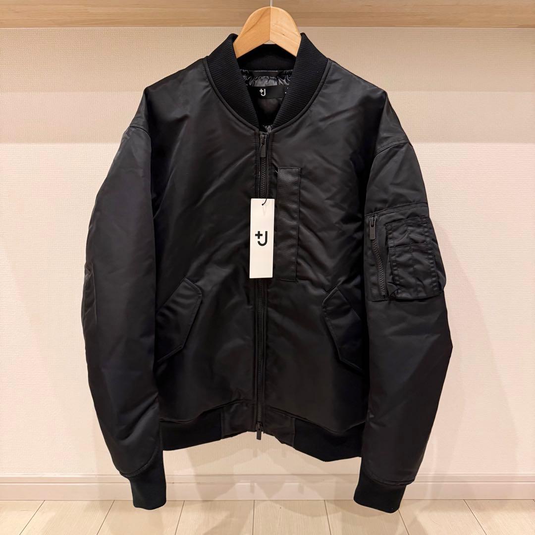 UNIQLO ジルサンダーコラボプラスJハイブリッドダウンMA-1 ブラックM