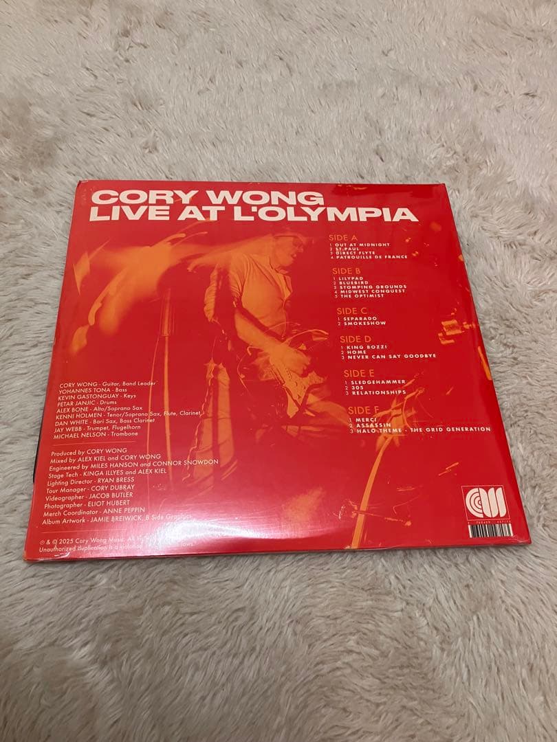 最新作！ Cory Wong Live at L'Olympia 3枚組レコード