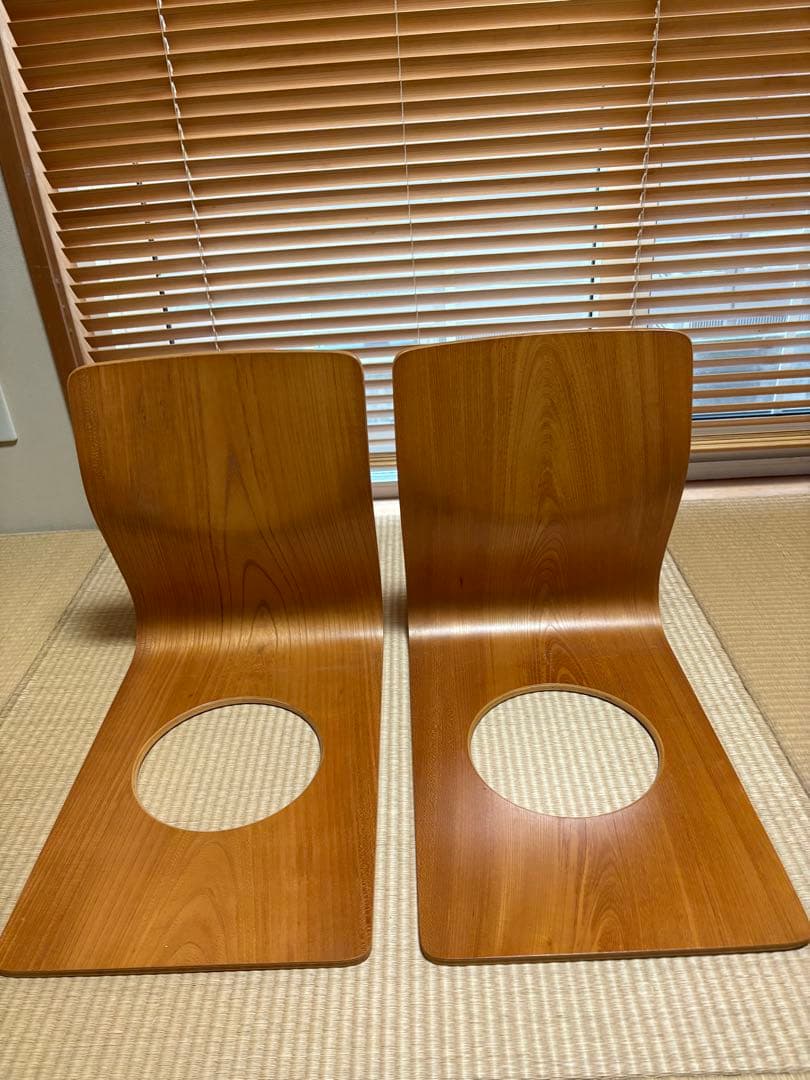天童木工　藤森健次　曲げ木座椅子2脚セット