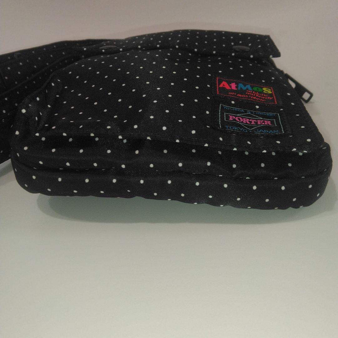 未使用品　希少　Porter × Atmos ショルダーバッグ　ドット　ブラック