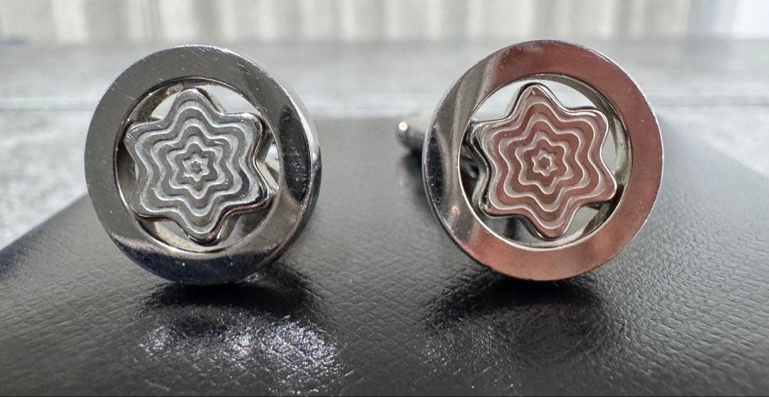 モンブラン MONT BLANC ロゴ入りカフリンクス シルバー リバーシブル