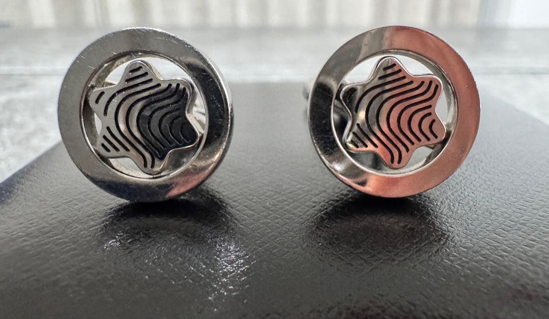 モンブラン MONT BLANC ロゴ入りカフリンクス シルバー リバーシブル