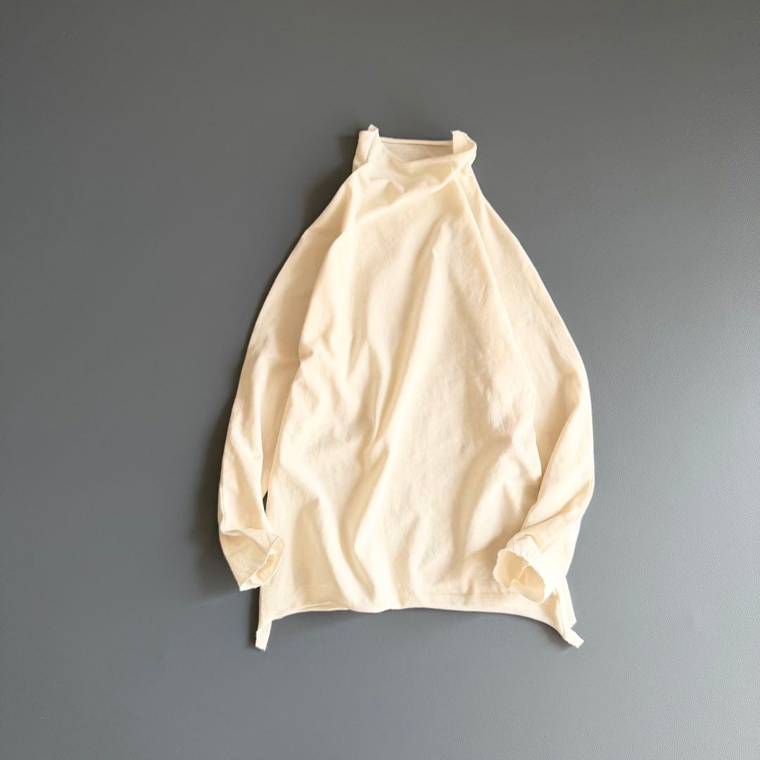 【イッセイミヤケ ISSEY MIYAKE】 変形裾 ハイネック カットソー