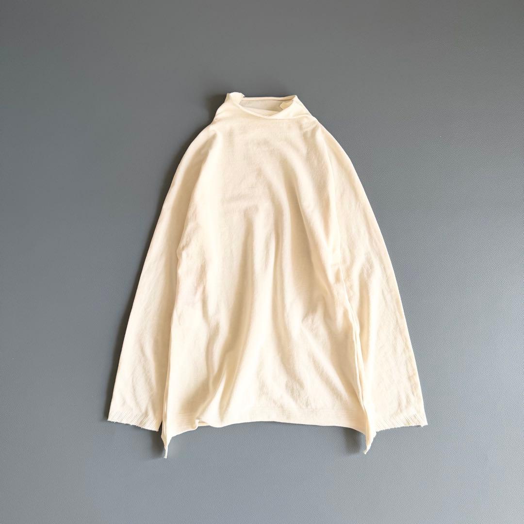 【イッセイミヤケ ISSEY MIYAKE】 変形裾 ハイネック カットソー