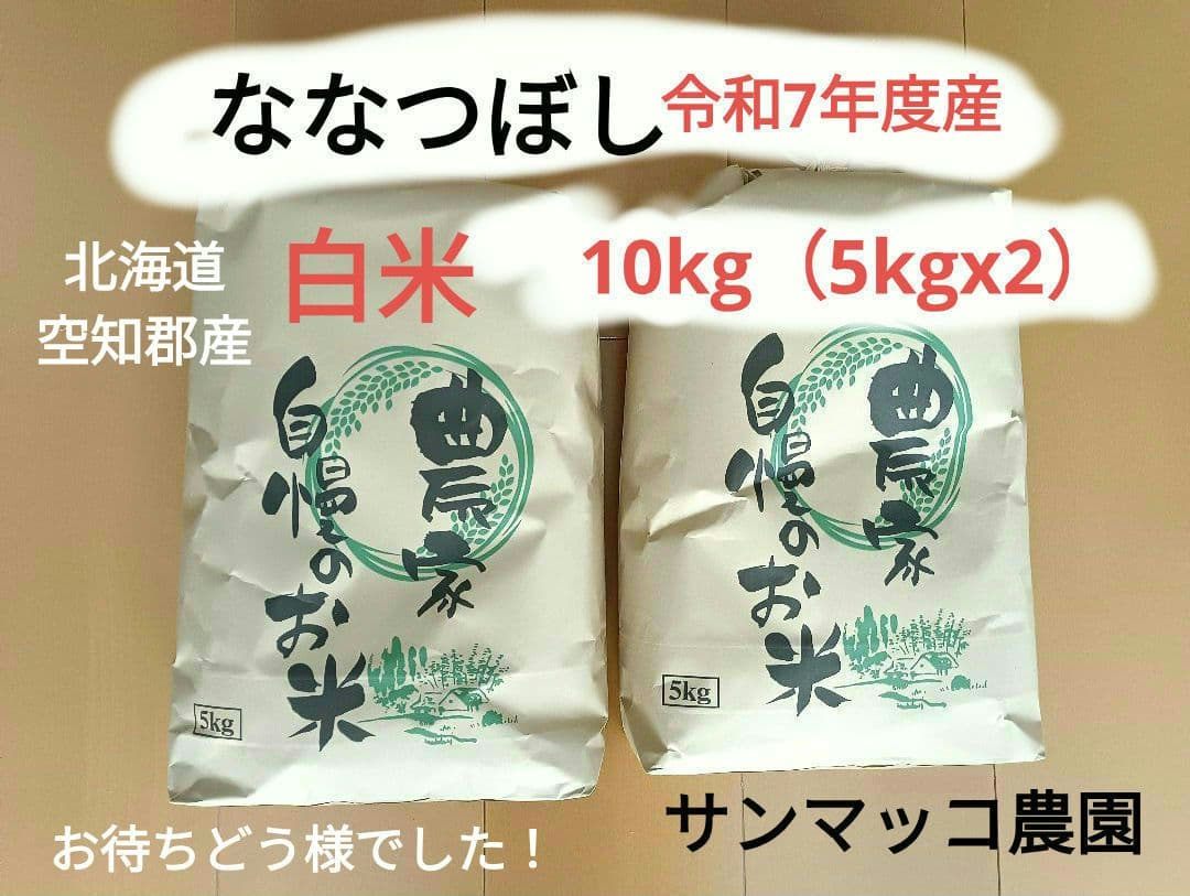 ななつぼし　白米10kg( 5kg袋×2)