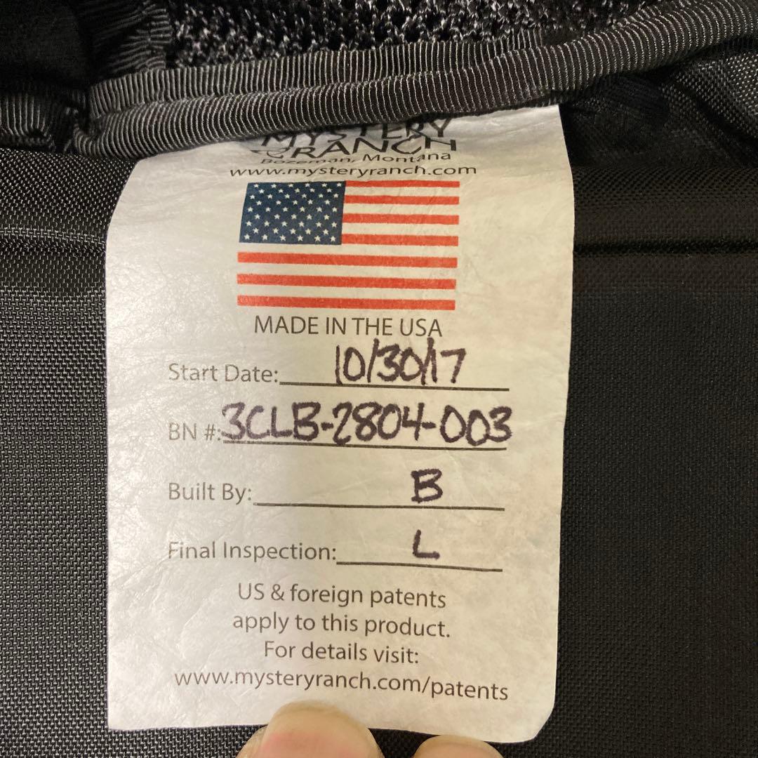 ミステリーランチ 3デイアサルト ブラック アメリカ製